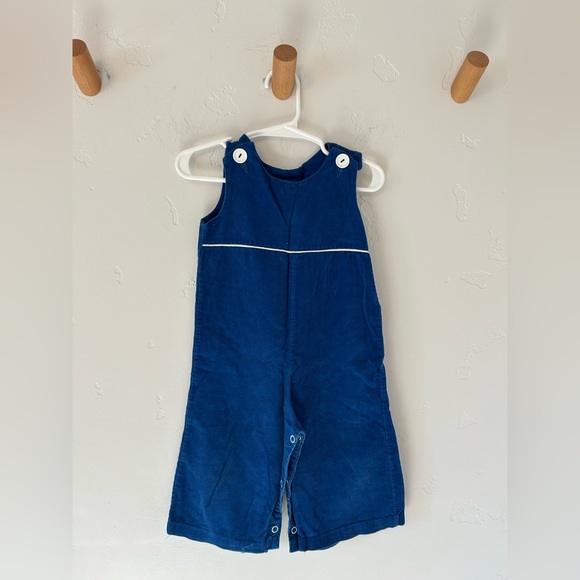 VINTAGE Saks Fifth Avenue Corduroy Baby Overalls Sz 12 Months - Picture 1 of 7
